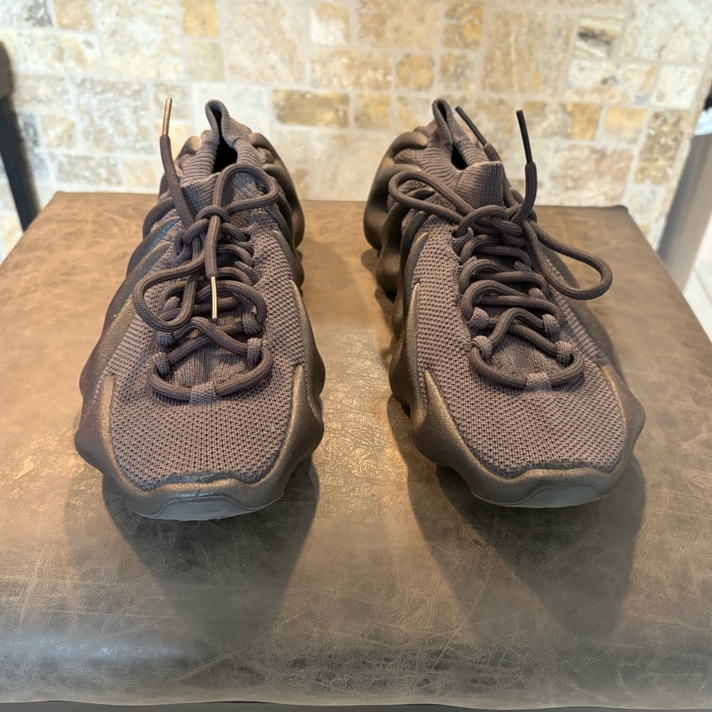 Yeezy Black Athletic Shoes with Lace-Up Design